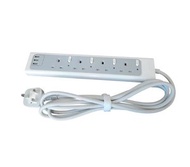 歐麗 - UK043-10 安全拖板連4個獨立開關及3位USB/2位USB+1位Type c智能充電 (3 USB或2 USB+1 Type c隨機出貨)(10英呎電源線)