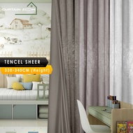 Curtain zoon - Sheer 3 Mix Curtain Window Ready Made Hook Eyelet (330cm-340cm)