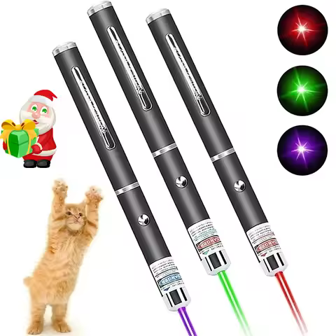 Laser Pointer Red Green Purple Three-color Laser Pointer Projection Teaching Demonstration Pen Toys 