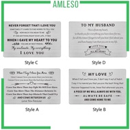 [Amleso] Engraved Wallet Insert Card Valentine's Day Gift Metal Romantic for Christmas