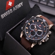 Swiss Army Jam Tangan Pria Original Water Resistant Jam Tangan Pria Double Time Terbaru Rolan Store 