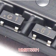 100 pcs 2N5551 Transistor NPN G1 0.6A 160V SOT-23 2n5551 paste
