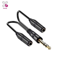 [Baosity] 6.35mm Y splitters Cable, Male to 2 6.35mm Female Adapter Speaker Cable ,Jack