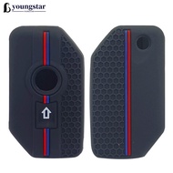 YOUNGSTAR Dual-Color Silicone Motorcycles Key Fob Case for BMW R1250GS C400GT Remote Controls Access