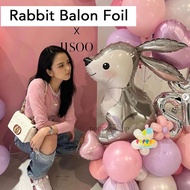 Jumbo Rabbit Foil Balloon Rabbit Jisoo Black Pink/
