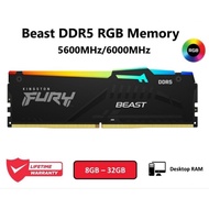 KINGSTON FURY BEAST DDR5 RGB DESKTOP GAMING RAM 5600MHZ