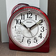 [TimeYourTime] Seiko Clock QHE198R Red Analog Quiet Sweep Beep Alarm Lumibrite Hand Bedside Alarm Clock QHE198