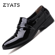 ZYATS Men's Business Leather Shoes Breathable High-quality Men's Fashion Formal Shoes Large Size 38-48