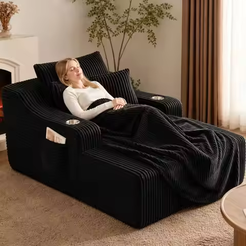 67" Chaise Lounge Chair Indoor, Oversized Boneless Lounge Chair, Customized