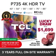 TCL P735 | P737 4K HDR Google TV Android TV  43 50 55 65 75 85 inch | Smart TV | 4K HDR Bezel-less Slim Design | 4K TV