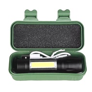 Senter Mini XPE COB LED Zoom Super Terang Swat Police Light Rechargeable / Lampu Pencahayaan Mini Un