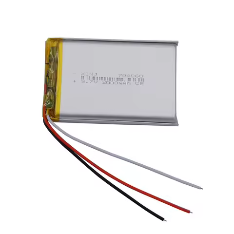 3.7V 2000mAh 7.4Wh Li-Polymer Rechargeable Li Lithium Battery 704060 Li-po NTC 3-Wires Thermistor Fo
