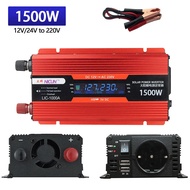 2KW Power Inverter 12V 24V To 220V 230V 2000W 1500W 1000W LCD Display EU Socket Solar Inverter USB F