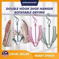 HANGER SHOES Shoe Double Hook Portable Folding Foldable Rack Rak Kasut Selipar Sandal Footware Home Travel Multipurpose