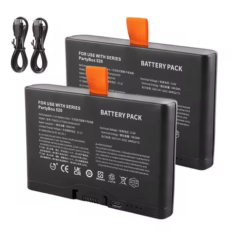 ETESBAY 2PCS FG6CELL21700G Bluetooth Speaker Battery For JBL PartyBox 520 720 Boombox4