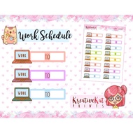 Work Schedule Planner Stickers