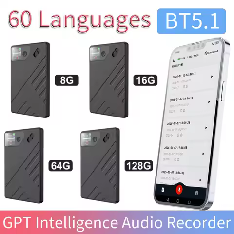 A5 AI Voice Recorder GPT Intelligence Audio Recorder APP Control Real Time Transcription Summary Tra