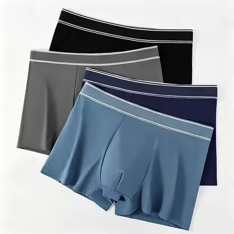 4PCS men's underwear cotton simple comfortable stretch casual daily style men's underwear 4 color co