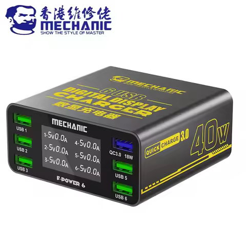 MECHANIC F-POWER 6 Smart Charge Support Fastcharging with LCD Display 40W for IPhone HUAWEI XIAOMI S