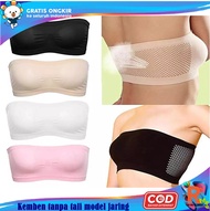 Kemben Bra anti slip tanpa busa dan tanpa tali model jaring - COLOUR RANDOM