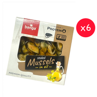 罐頭食品 (6罐裝) BANGA Smoked Mussels in Oil 120G  x 6罐 #17402832 (6罐裝)  煙燻油浸青口  #100 % PREMIUM QUALITY