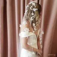 Accessories Bridal Veil Beaded Lace BV033D Hair Comb Hand Sewn Dress Wedding Dress Single Layer Flow