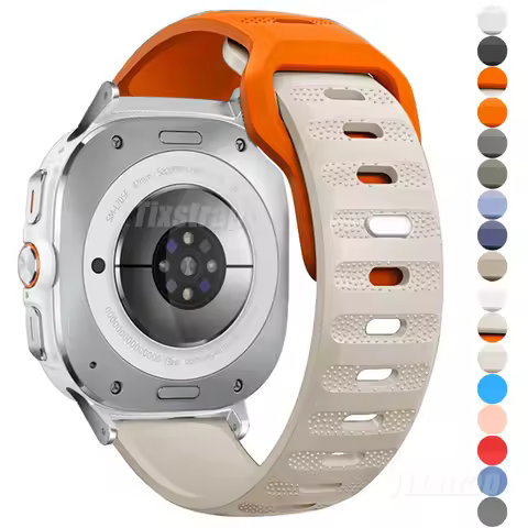 Sport Strap for Samsung Galaxy Watch 7 Ultra 47mm Watchband Silicone Bracelet Correa for Samsung Gal