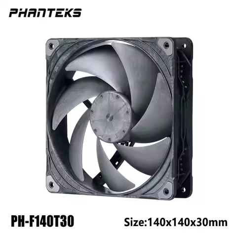 Phanteks PH-F140T30 140cm High Wind Pressure Industrial Grade Cooling fan Vapo Bearing 4pin PWM Remp