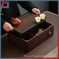 Tea tray with storage for household use  new small drainage work tray  tea set  simple water storage tea brewing  tea table  and brewing tray OSIM