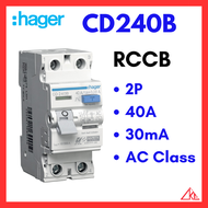 Hager CD240B RCCB 2P 40A 30mA AC Class