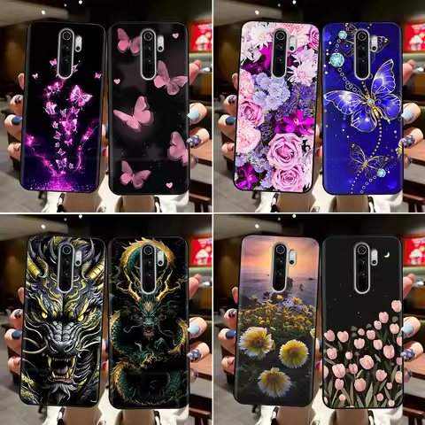 For Redmi Note 8 Pro Phone Case Cover Cute Cartoons Soft Silicone Shells Back Coque For Xiaomi Redmi