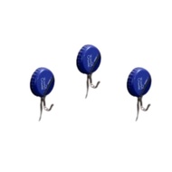 JIMART 3 Pcs Wall Hooks Adhesive Sticker Blue