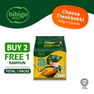 bibigo Cheese Tteokbokki Stir-fried Ramyun 124g x 4 pack (Best Before: 21/Oct/2026)
