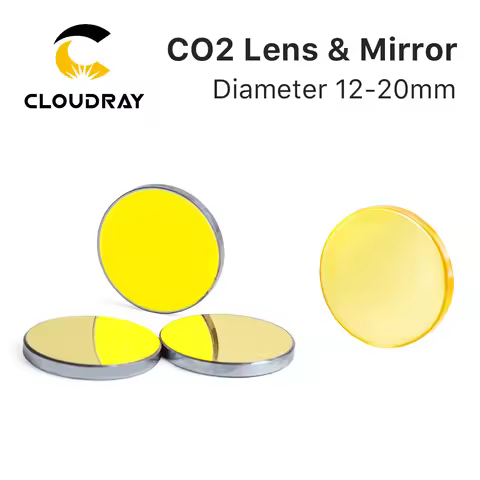 Cloudray Focus Lens USA CVD ZnSe DIA 12-20mm with 3PCS Mirrors for CO2 Laser Engraving Cutting Machi