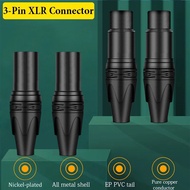 NEW 3-pin XLR Connector Pure Copper Gold Plated Male(Female) XLR Plug Balance Connector Microphone A