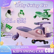 COD Children Twist Car 100KG MAX LOAD Swing Car Music Toddler Twist Car LED Wheel Baby Swing Car