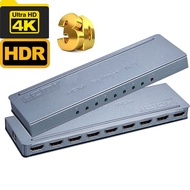 HDMATTER 8-Port HDMI-Compatible Splitter 1X8 4K HDMI-Compatible 1 In 8 Out HDMI-Compatible 1.4V 4Kx2k/30HZ With Power Adapter