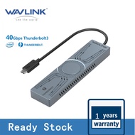 【Thunderbolt 3 40Gbps】Wavlink M.2 Enclosure for PCIe NVMe SSD  Type-C to M Key/B+M Key 2280 Aluminum