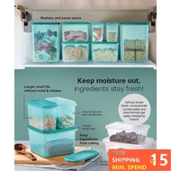 Tupperware Smart Saver Square II (4) 2.5L / Square IV (2) 5.4L / Oval II (4) 1.1L / Smart Saver Set