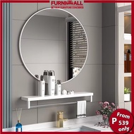 Circular Bathroom Mirror Bathroom Mirror Makeup High-definition mirror（COD）