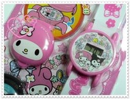 小花花日本精品♥ Hello Kitty 美樂蒂 酷洛米卡通錶手錶 電子錶 可換錶蓋粉大臉99912604