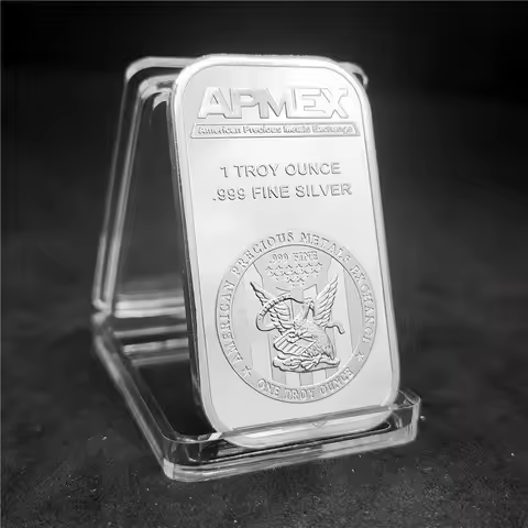 10pcs America Plated Bullion Bar 1 Ounce .999 Fine Silver And .9999 Fine Gold Bar Note APMEX Iron/Zi