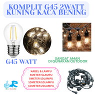 KOMPLIT KABEL10 METER 20 - 10 LED 4W OUTDOOR WATERPROOF LAMPU GANTUNG 5M 10M 20L CARNAVAL CAFE TAMAN