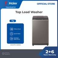 [READY STOCK] Haier 7kg Top Load Washing Machine / Pillow Drum / Stainless Steel Drum - HWM70-1269S5