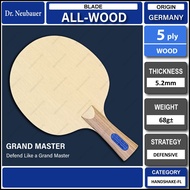 Dr Neubauer Grand Master All Wood Table Tennis Blade Paddle Bat Racket Ping Pong Handshake FL