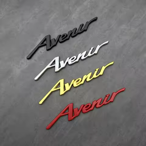 3D Metal Avenir car letter logo Trunk Emblem Sticker Rear Automotive Badges trunk realistic letters 