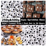[250g/500g] [Petite Houz] Edible Eyes Balls Sprinkles Cake Decor Viral Brownies Halloween Icing Kek 