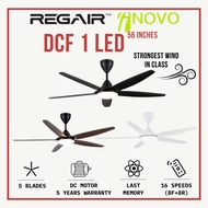 Regair Inovo DCF 1 Led 40"/56" Ceiling Fan With Led Light DC Motor 5 Blades Remote Control Kipas Sil