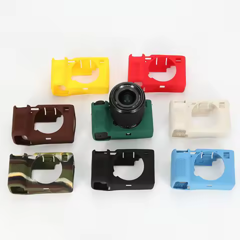 Litchi Style Rubber Camera Bag For Sony A7C II A7CII A7C2 A7CR A7C R Matte Silicone Case Body Protec