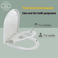 2 in 1 toilet seat with Built in Potty Training Seat D/Oshape Toilet Seat Combo Toilet Seat Dual use